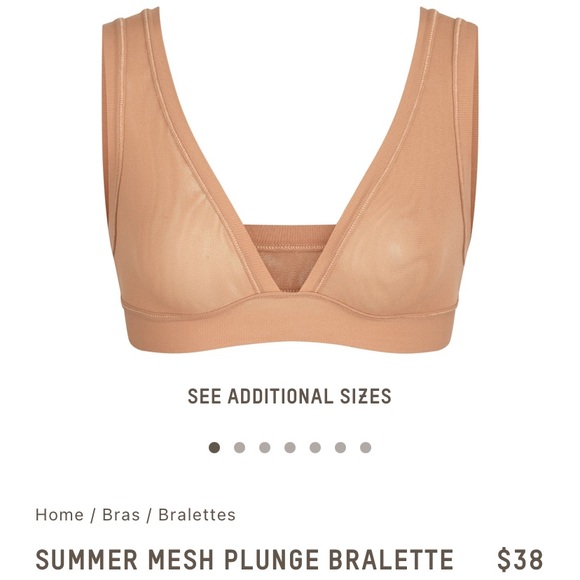 SKIMS Other - SKIMS summer mesh plunge bralette in sienna